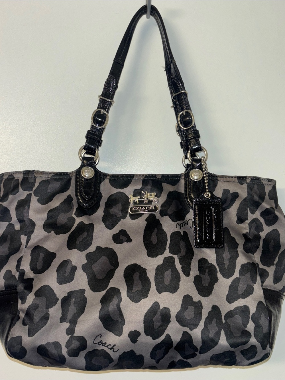 RARE Coach Ocelot Leopard Gallery Tote Shoulder Bag